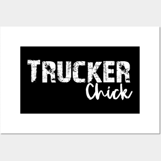 Trucker chick Posters and Art